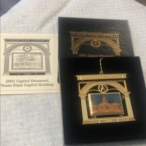 Texas State Capitol Gold Ornament